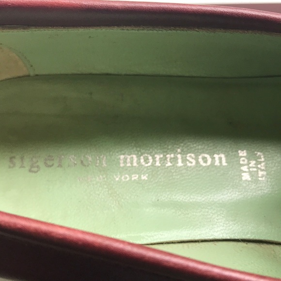 Ruby red leather loafers - Picture 3 of 7